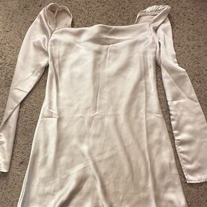 Princess Polly Champagne Long Sleeve Dress